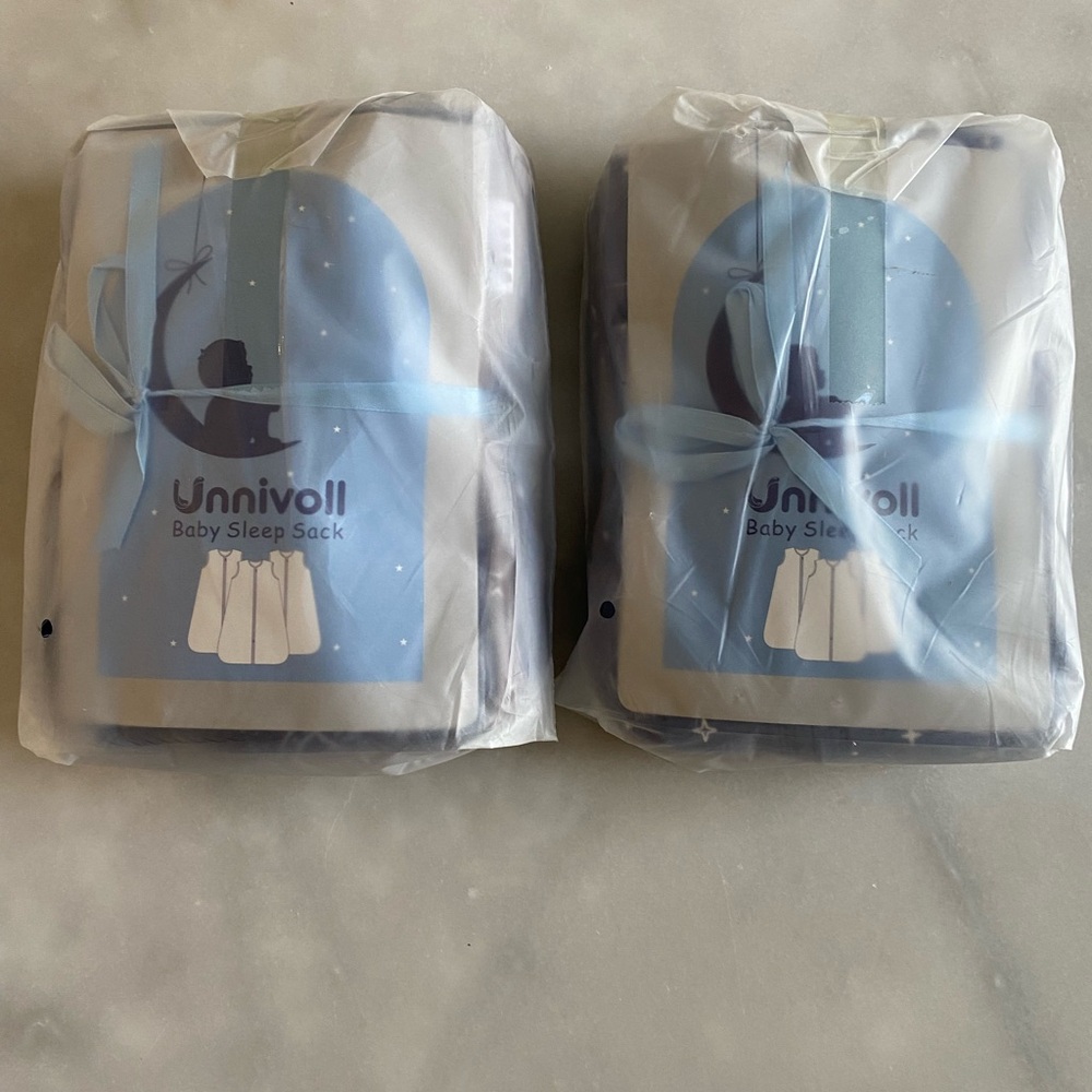 Unnivoll 3 pack baby sleep sacks size 0-6 month dark blue